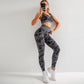 Slim Leopard Print Fitness Yoga Sports Bra And Pants Set