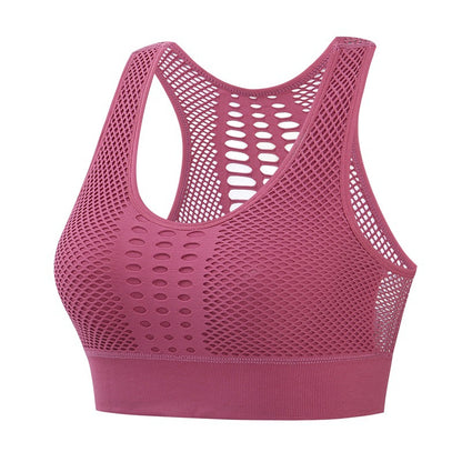 Women Sports Bra Sexy Brathable Mesh Sports Top