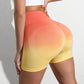 Best Seller In Europe And America New Peach Hip Raise Yoga Pants Hanging Dyed Gradient High Waist Shorts Sports Yoga Pants