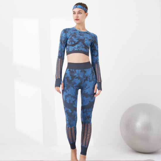 Camouflage yoga clothing suit