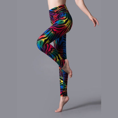 Brushed Printed High Waist Pants Yoga Leggings