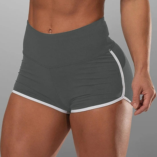 Pure Color Women Summer Hip Fitness Yoga Wear Shorts