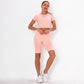 Short Sleeve Yoga Suit Sports Running Fitness Pants