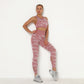 Mesh Camo Seamless Slim Fit Yoga Wear Tracksuit