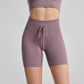 Threaded Drawstring Yoga Short Plus Size Workout Pants